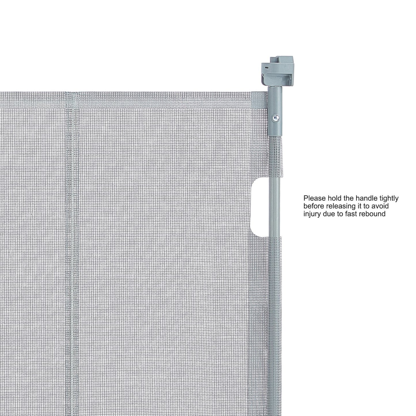 VEVOR Retractable Baby Gate, Tall Mesh Baby Gate, Extends Up To 60 Wide Retractable Gate For Kids Or Pets, Retractable Dog Gates For Indoor Stairs, Doorways, Hallways, Playrooms, Gray